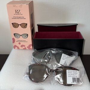 Rachel Zoe 2 Pack Sunglasses set includes dual travel Case.
